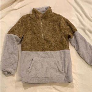 Sherpa half zip pullover